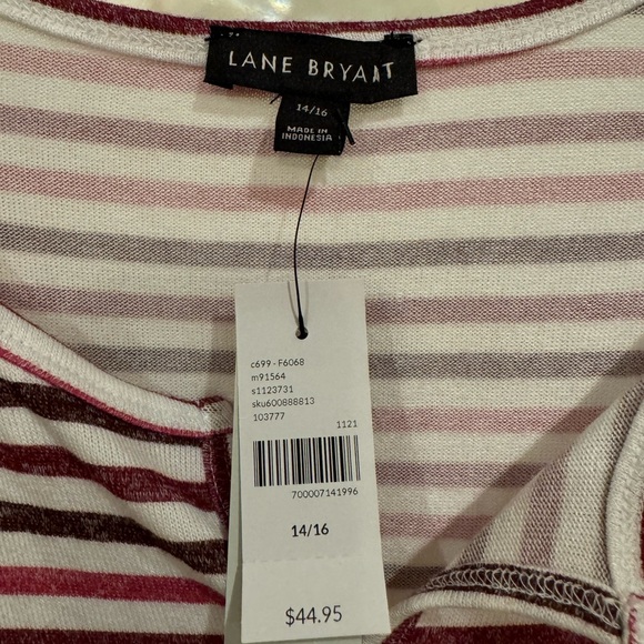 Lane Bryant size 14/16 stripped top NWT - Picture 6 of 6